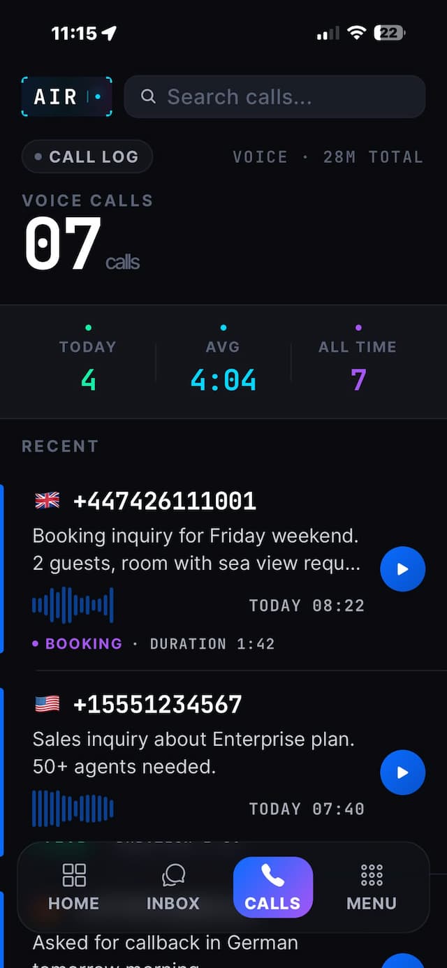 Call Log